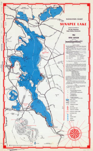 Navigation Chart of Lake Sunapee
